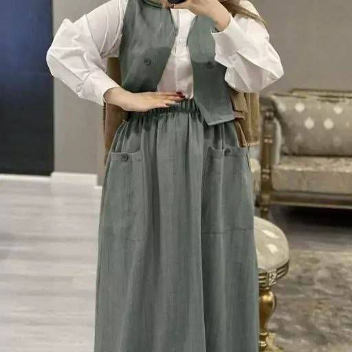 ست شومیز دامن جلیقه