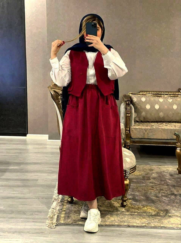 ست شومیز دامن جلیقه