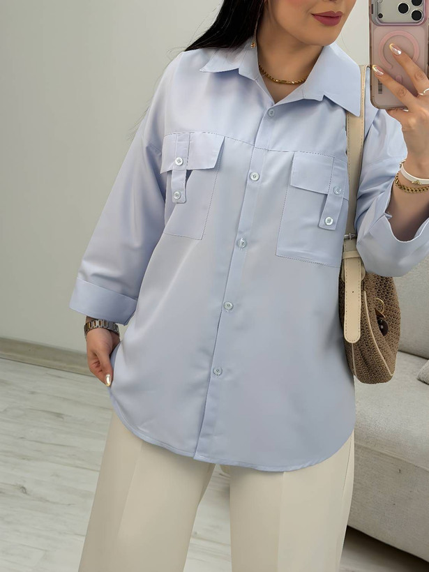 شومیز جیب صلیبی مَهگُل