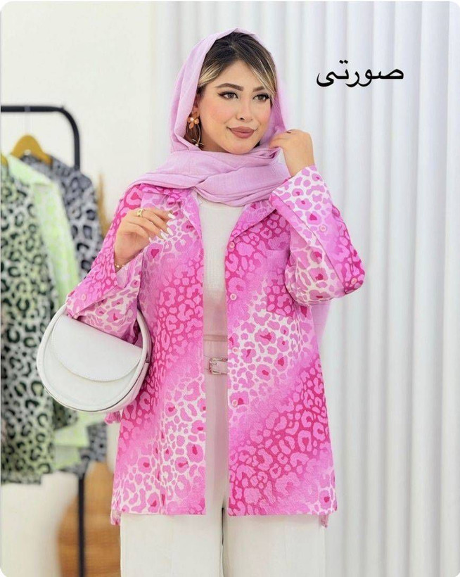 شومیز پلنگی رنگ بندی