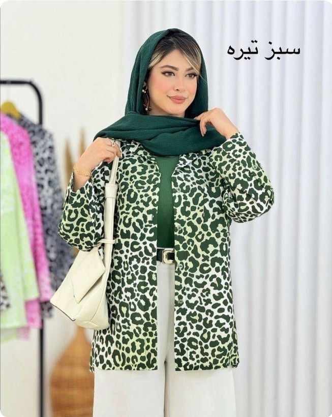 شومیز پلنگی رنگ بندی