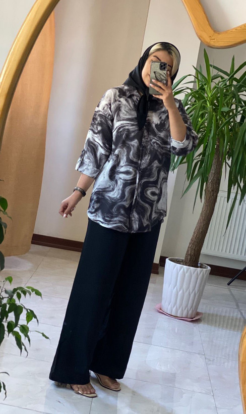 ست شومیز شلوار ابرنگی