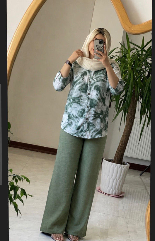 ست شومیز شلوار ابرنگی