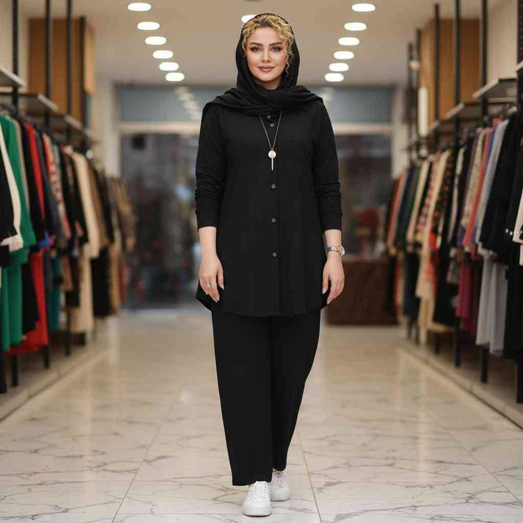 ست مانتو شلوار بسکوییتی