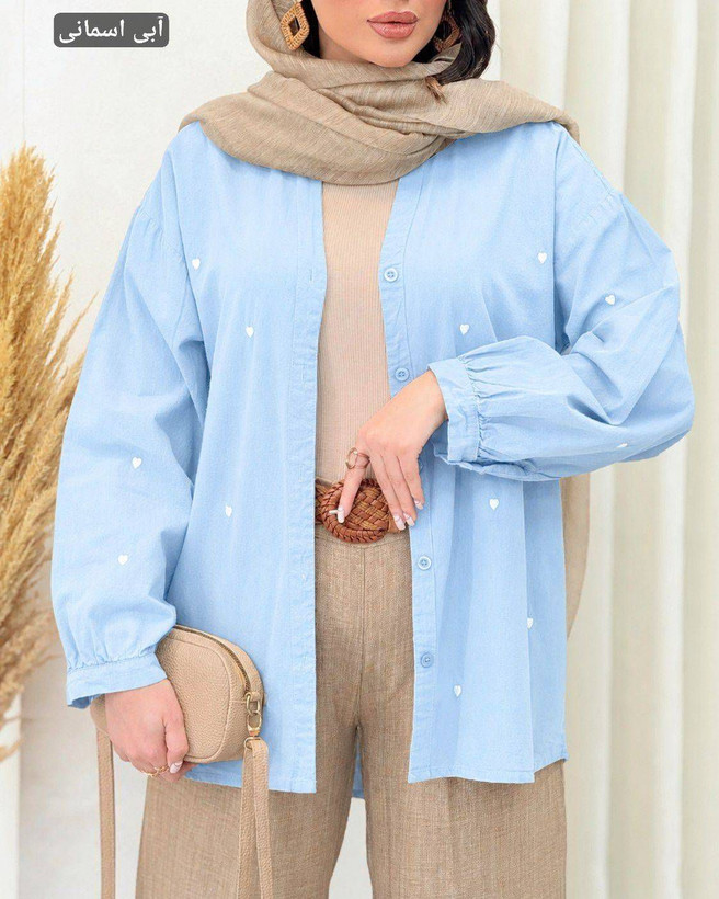 مانتو کتان قلبی
