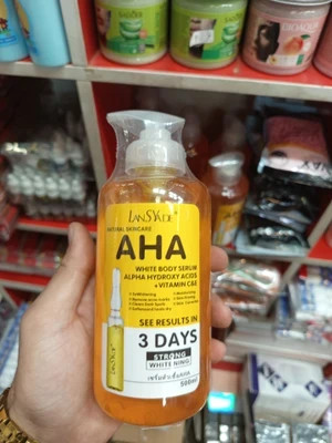 سرم روشن کننده بدن LANSYADE مدل AHA حجم ۵۰۰ میلی لیتر