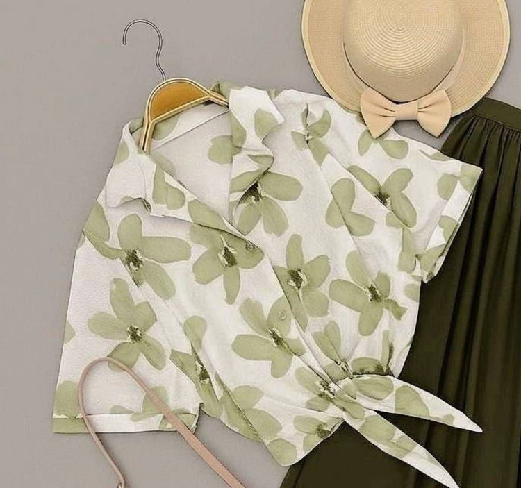شومیز گره ای گل
