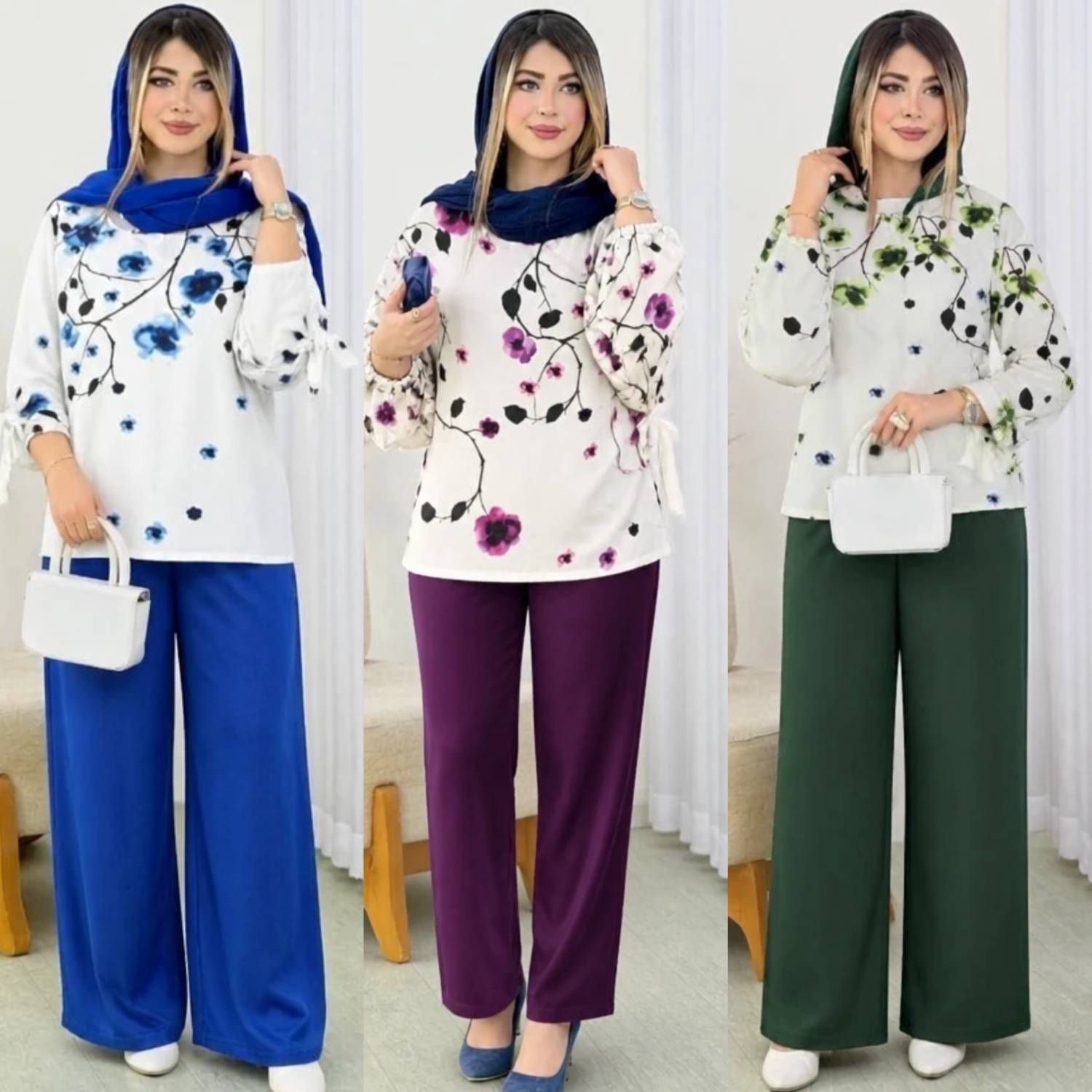 ست شومیز شلوار شکوفه