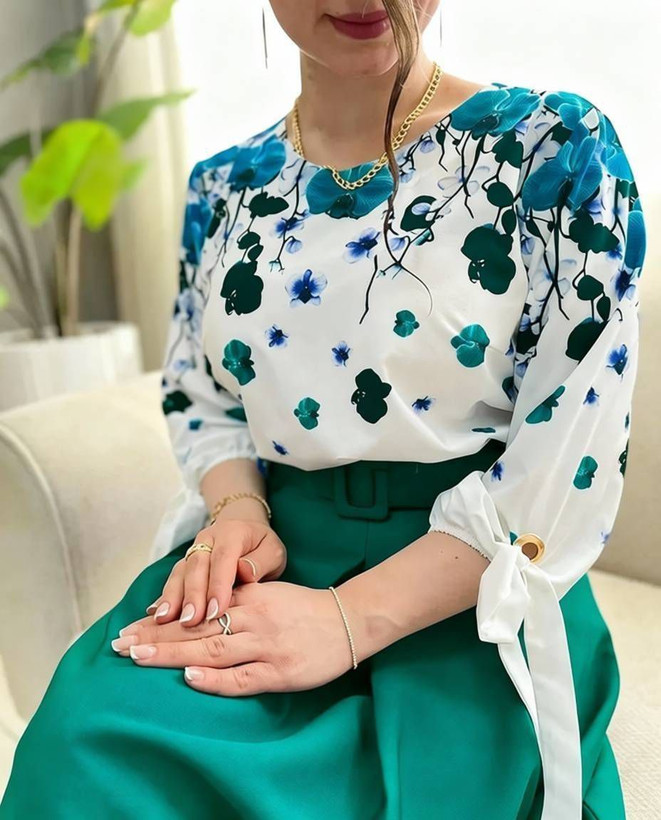 ست شومیز شلوار شکوفه
