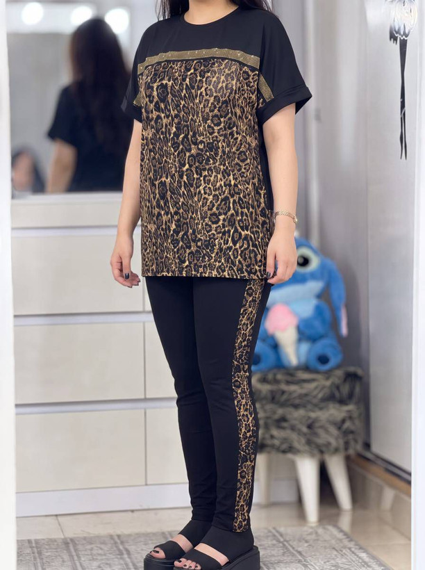ست تیشرت شلوار ساتین
