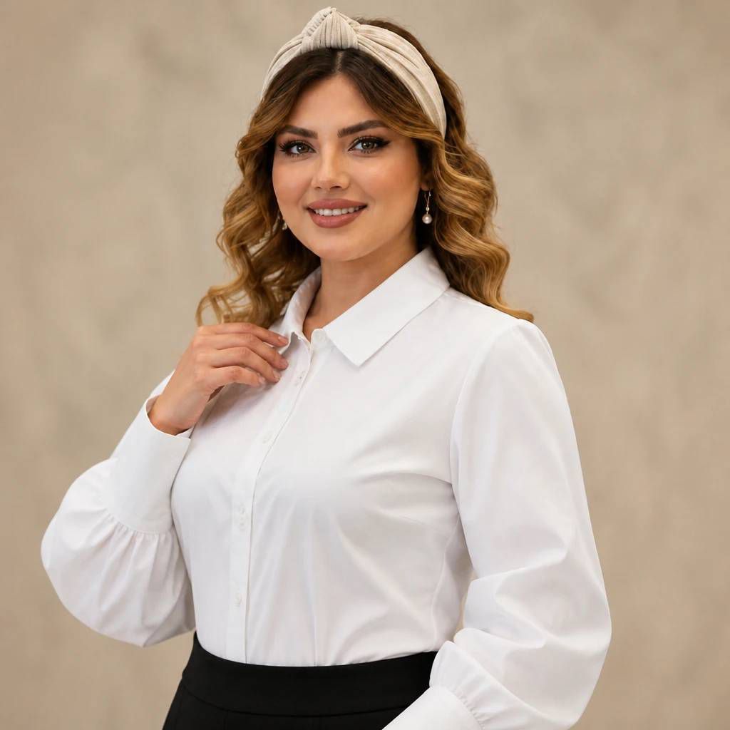 شومیز سفید تکی