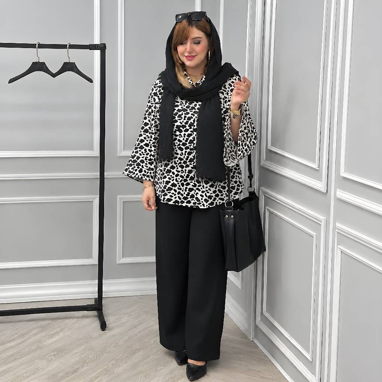 شومیز شلوار سرمه