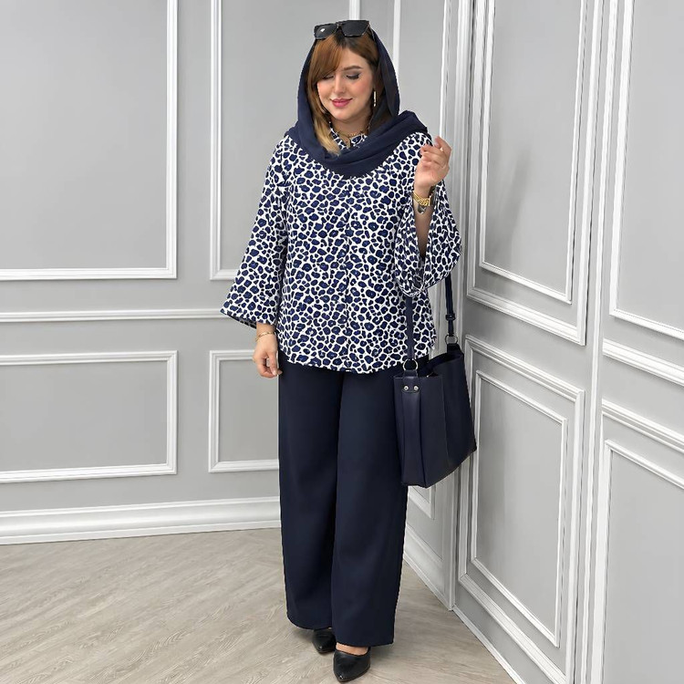 شومیز شلوار سرمه