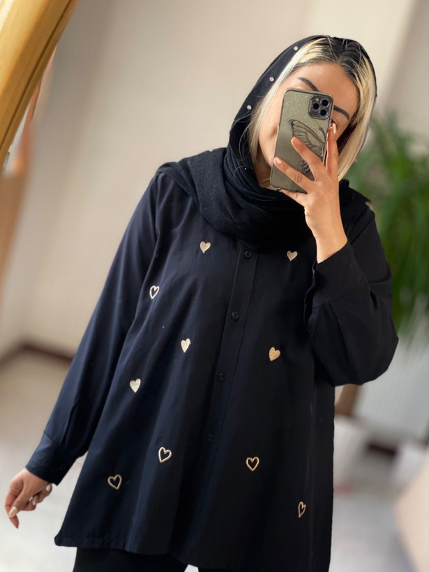 مانتو قوارهدار قلب