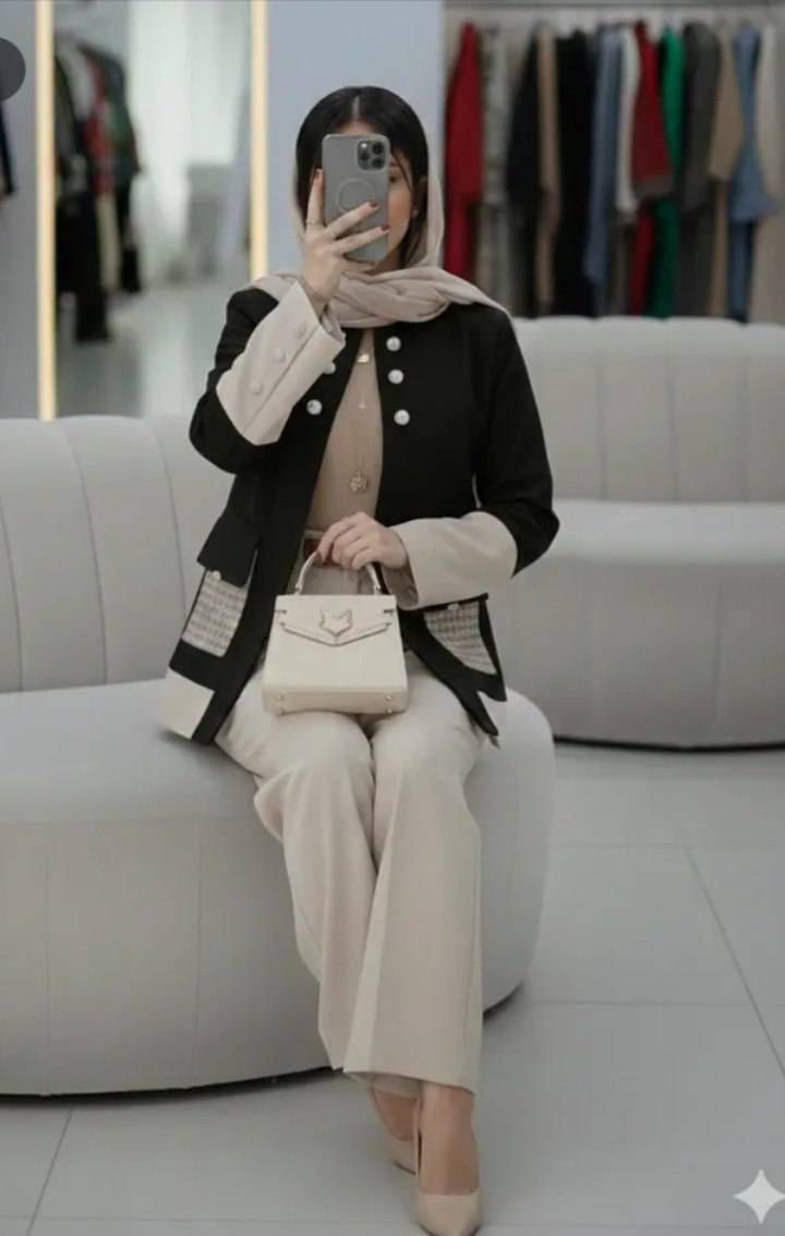 کت شلوار مزونی ترکیبی هیوا ترکیب زیبا برای درخشش