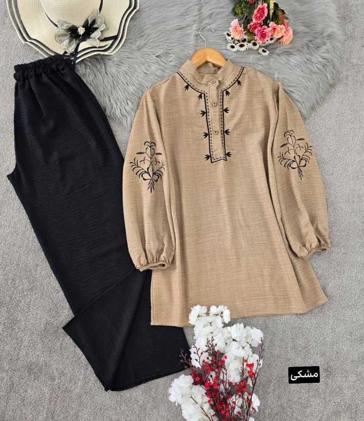 شومیز شلوار گندم