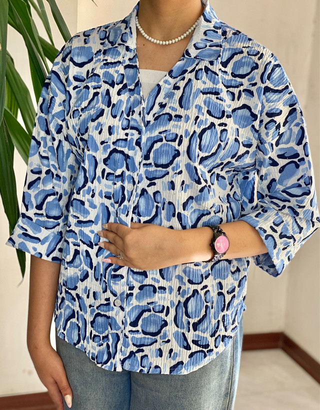 شومیز فول نگین فرناز پلنگی