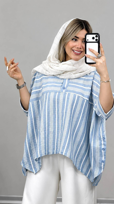 مانتو پانچی راه راه