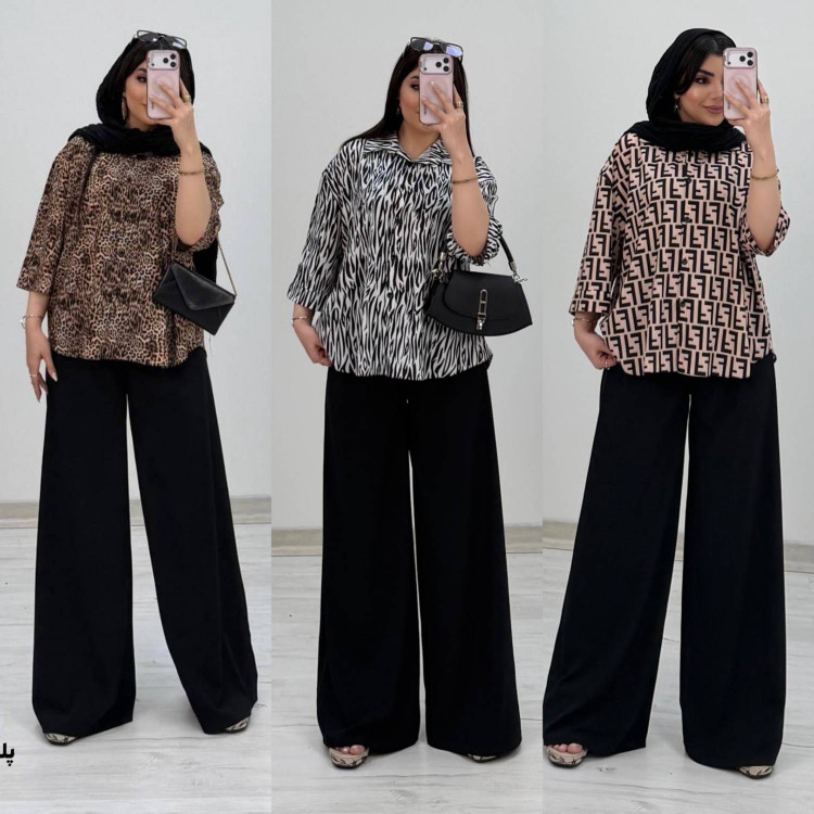 شومیزشلوار طرح دار مناسب مجالس